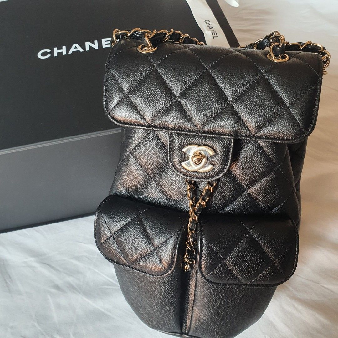 chanel vintage caviar backpack