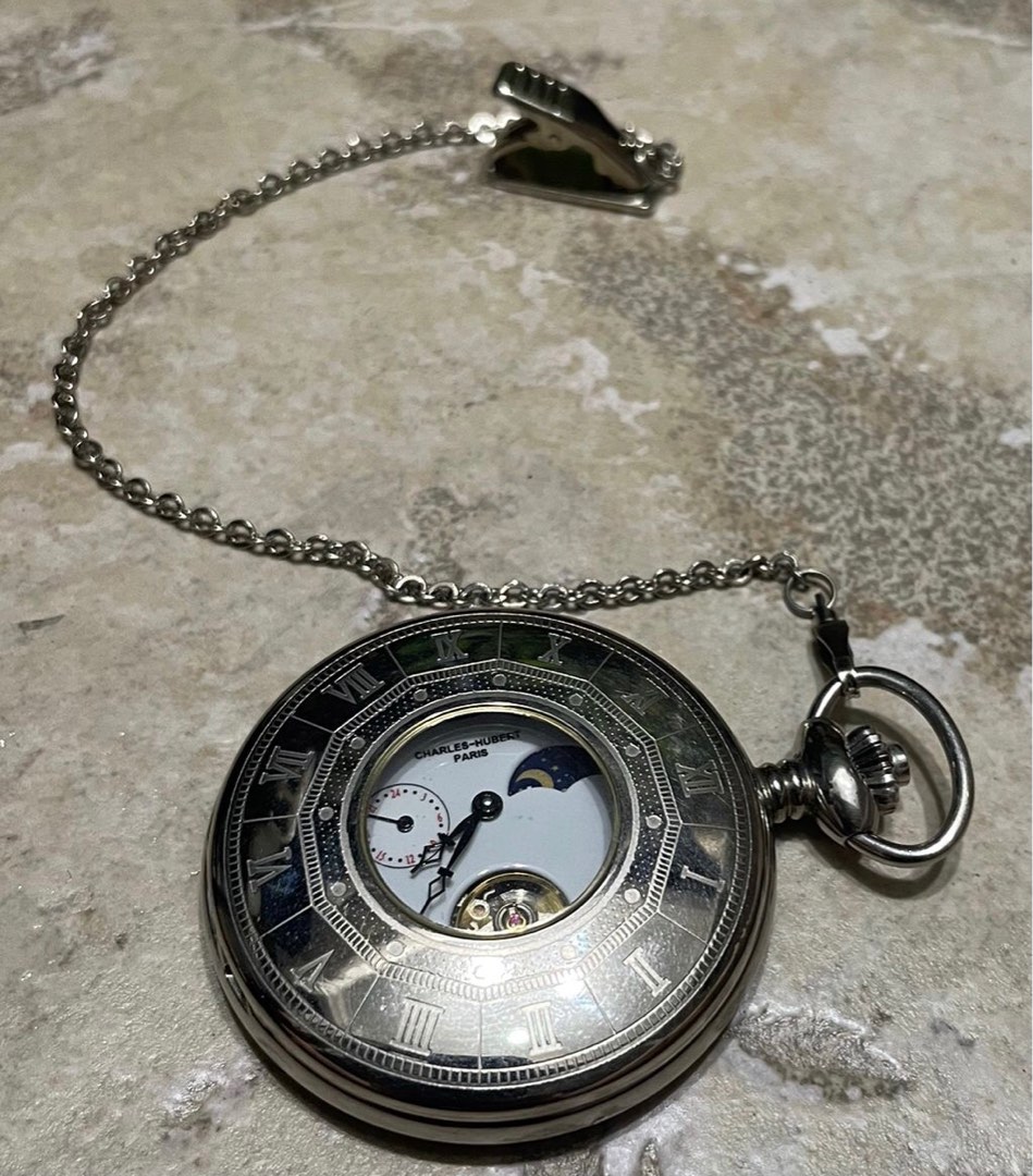 Charles hubert 2025 mechanical pocket watch