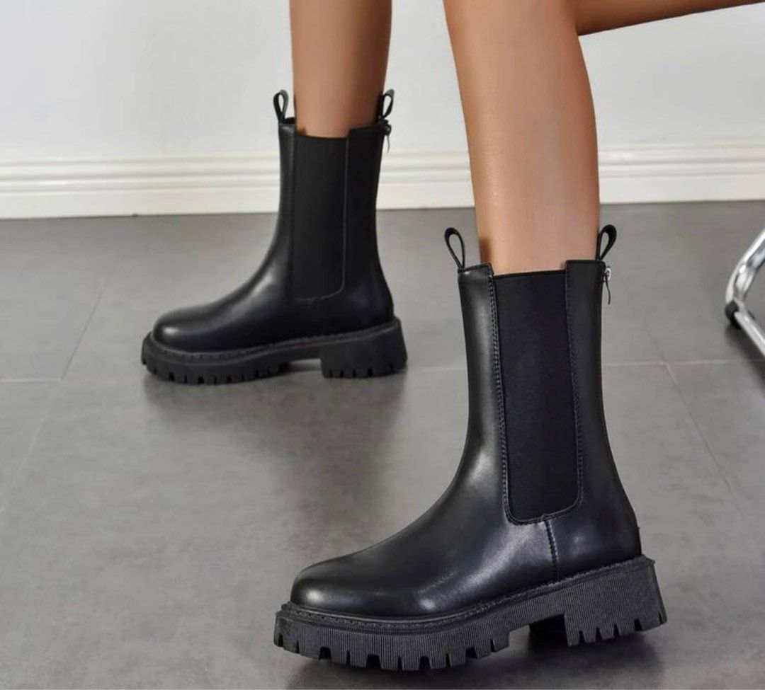 Chelsea Bottes Shein Chelsea Boots Shein Boots Black Black Faux