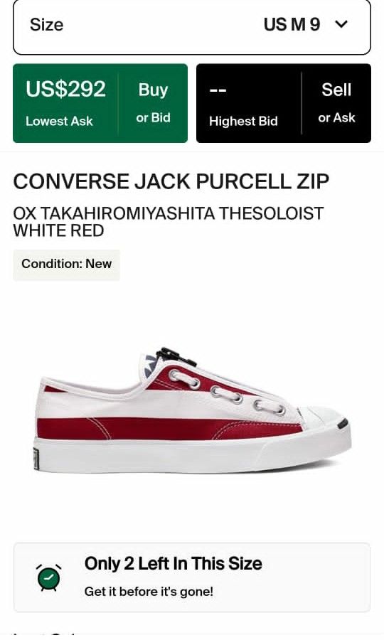 Converse jack purcell original collab takahiromiyashita