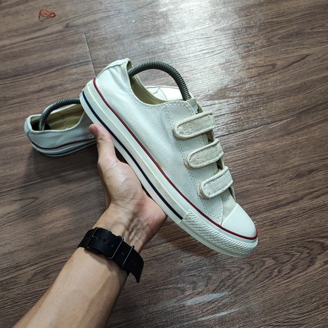 Silver velcro converse online