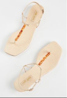 Cult Gaia Ari Beaded Sandals Size 37.5 RETAILS USD 298
