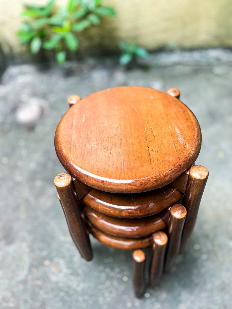 Danish Wooden stools, Furniture & Home Living, Furniture, Chairs on