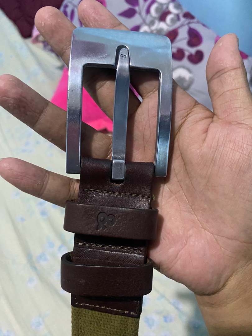 d&g men's leather belt