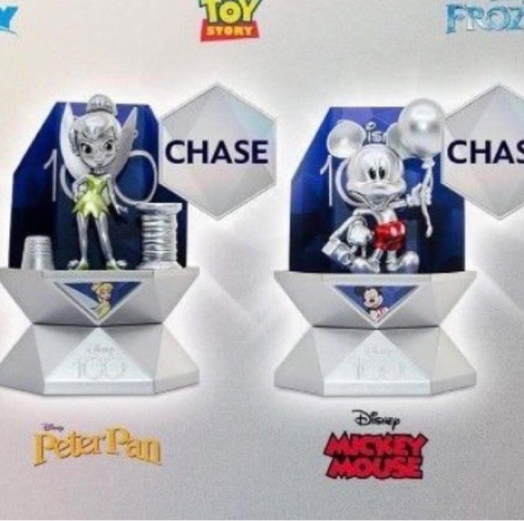 Selling RARE Limited Disney 100 Surprise capsule yume toys - silver chase  chaser secret tinkerbel tinker bell Peter Pan and Mickey Mouse lilo stitch 