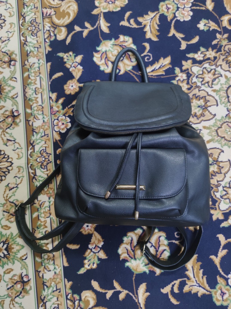 Dorothy Perkins Womens Black Foldover Backpack Black
