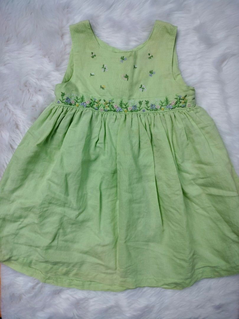 Embroidery Dress, Babies & Kids, Babies & Kids Fashion on Carousell