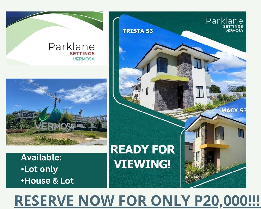 Exclusive House and Lot for Sale in PARKLANE SETTINGS VERMOSA Imus