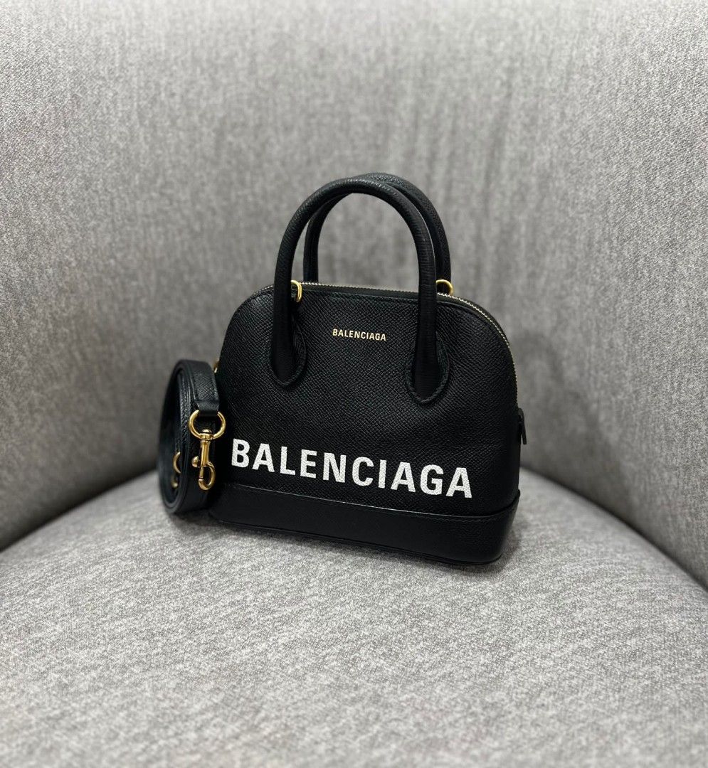Fast Sale Preloved Balenciaga Ville XS Black Logo Bag 2019 sz 18 x