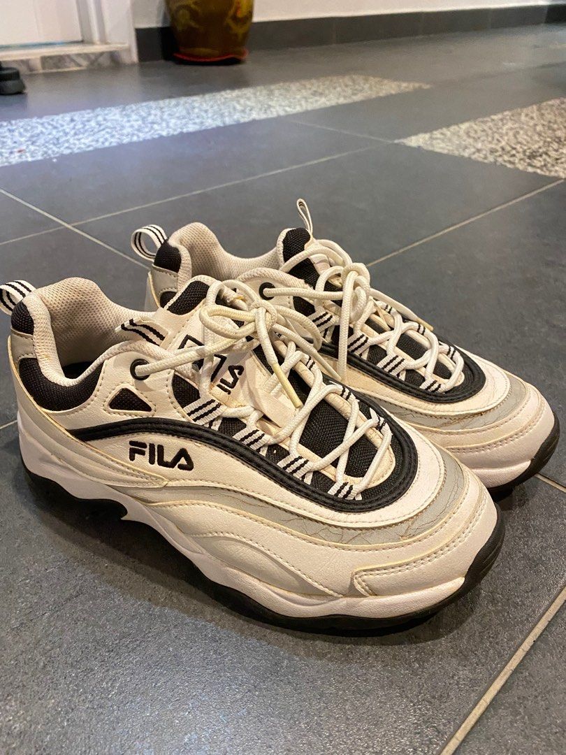 Fila ray cheap black white