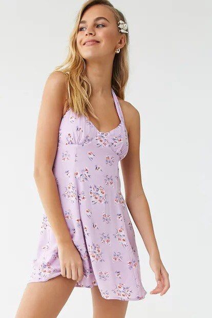 Forever 21 purple deals floral dress