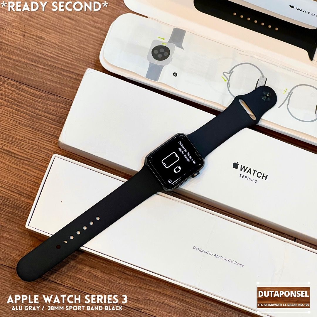 FULLSET Apple Watch Series 3 42MM Gray Original Barang Mewah Jam Tangan di Carousell