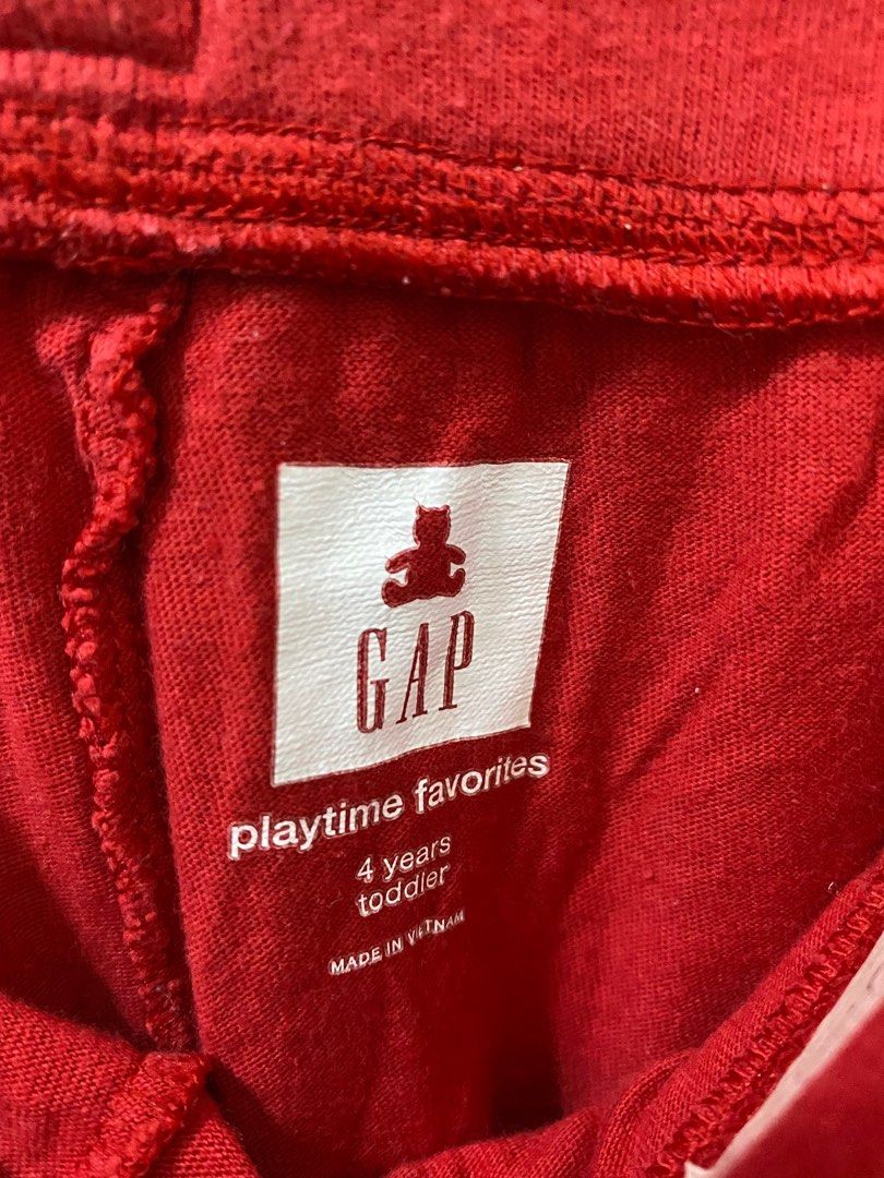 GAP Red Sweatpants Babies Kids Babies Kids Fashion on Carousell