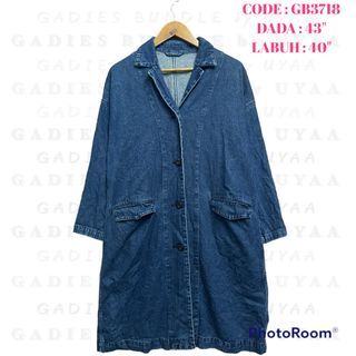GU Long Denim Jacket | GB3718