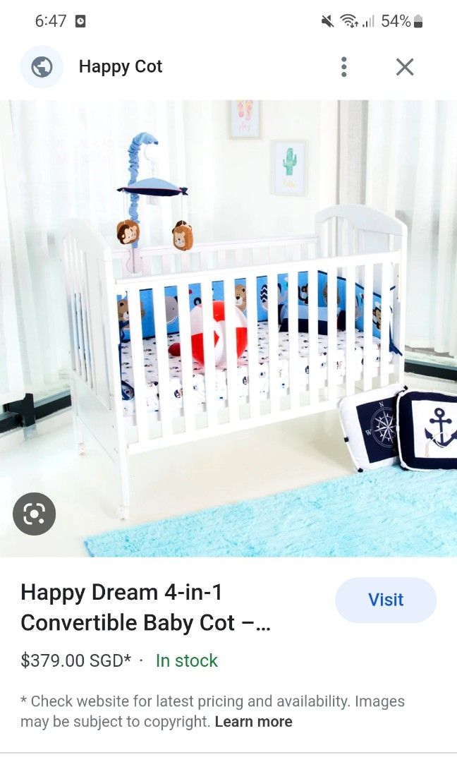 Happy dream deals baby cot