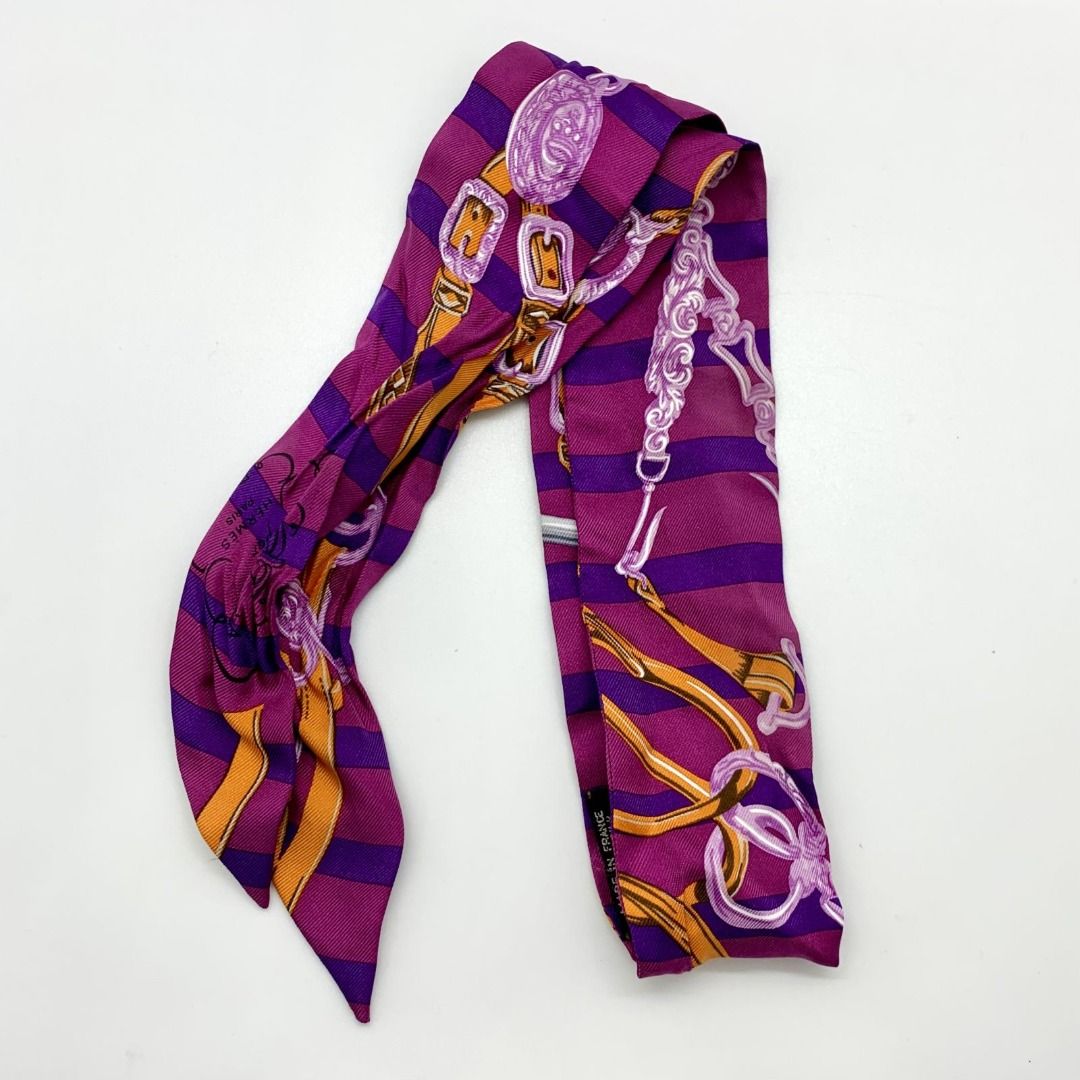 HERMES PURPLE TWILLY BRIDES DE GALA SCARF 237001159 AL