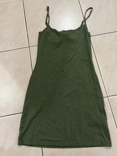 H&M Green Tank Dress with Adjustable Straps Size XS