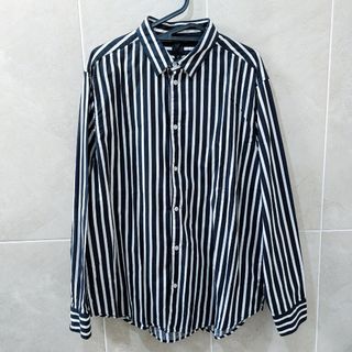 H&M Long Sleeves Semi-formal Striped Shirts