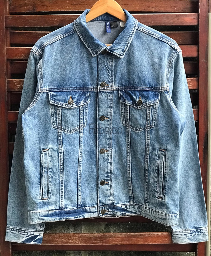 H M x Spongebob Denim Jacket Men s Fashion Coats Jackets and