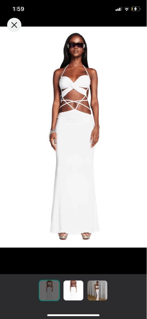 White shop butterfly dress