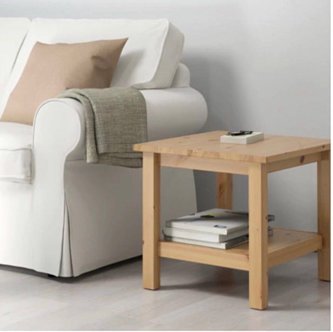 Ikea HEMNES solid pine side table, Furniture & Home Living, Furniture