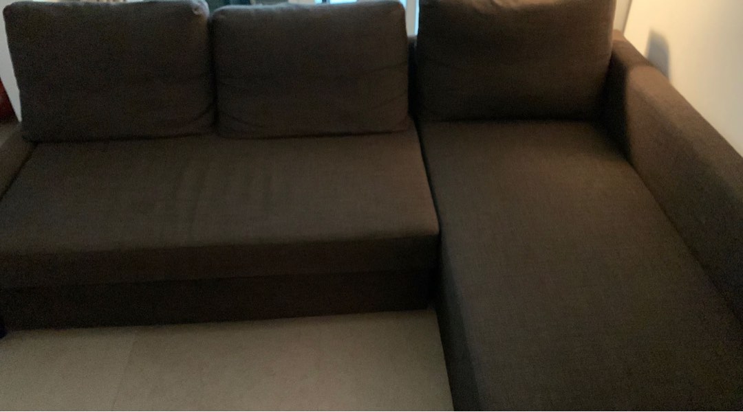 Ikea L Shaped Sofa FRIHETEN (Delivery Included!), Furniture & Home