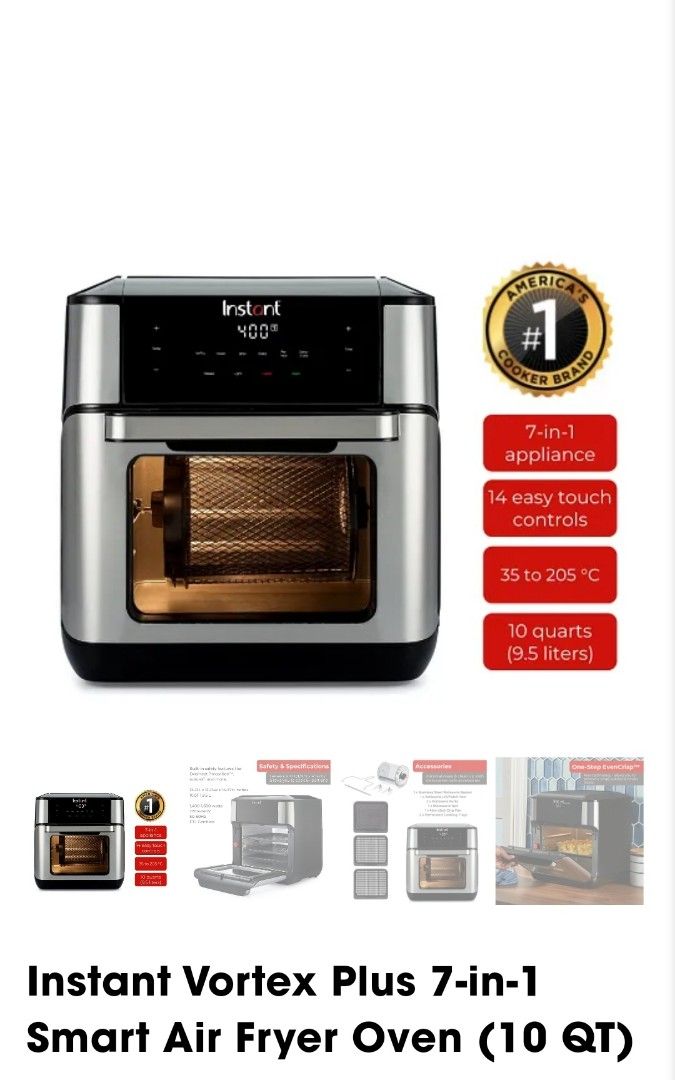 Instant Vortex Air Fryer Oven (7 in 1), TV & Home Appliances, Kitchen