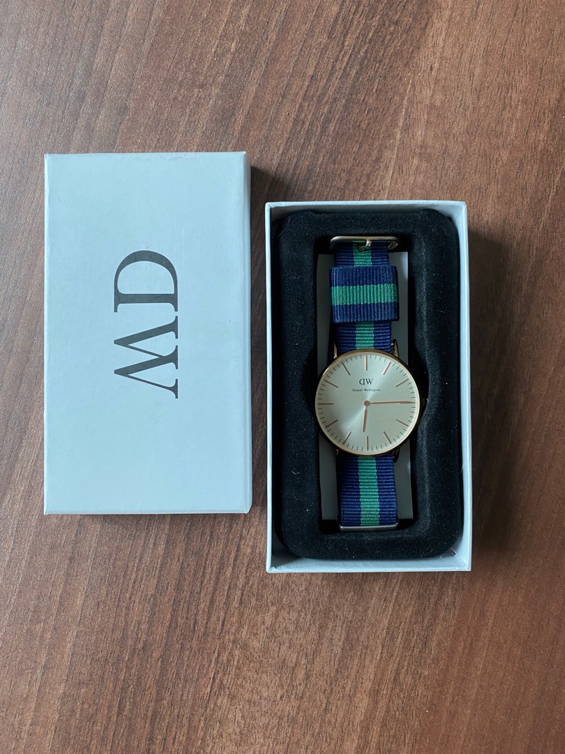 Jam Tangan Daniel Wellington Classic Rose Gold Watch Nato Strap, Fesyen