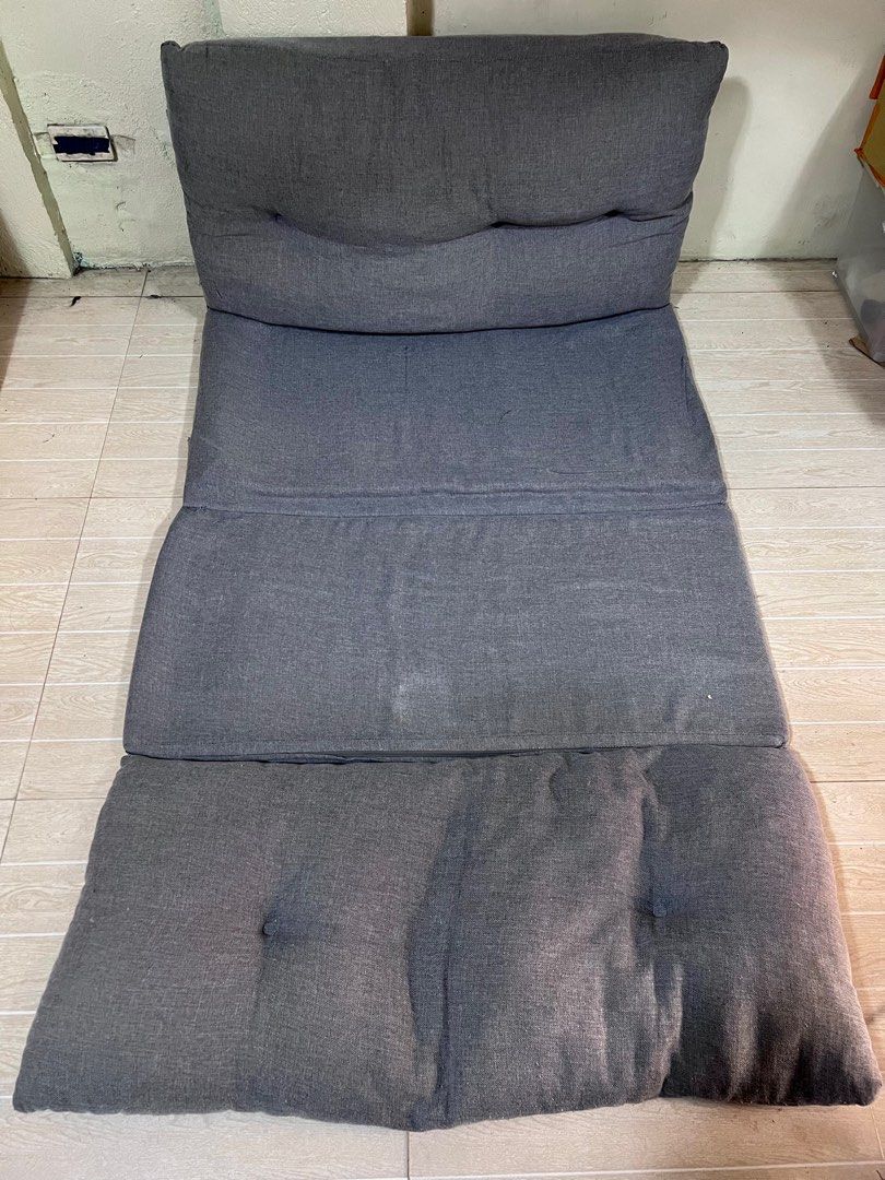 Japan Surplus Gray Floor Sofa Bed (used), Furniture & Home Living