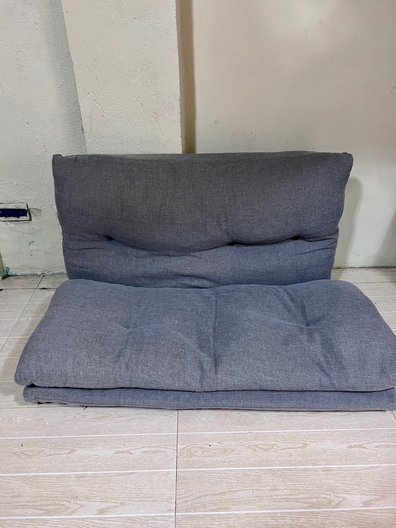 Japan Surplus Gray Floor Sofa Bed (used), Furniture & Home Living