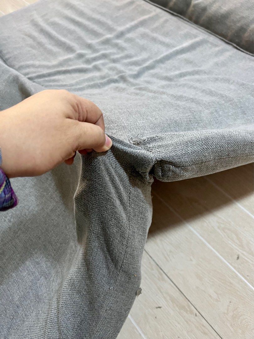 Japan Surplus Gray Floor Sofa Bed (used), Furniture & Home Living