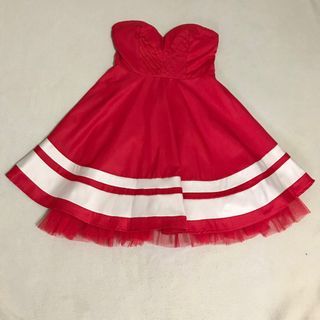 Knight Angel Red Strapless Tulle Dress size 8