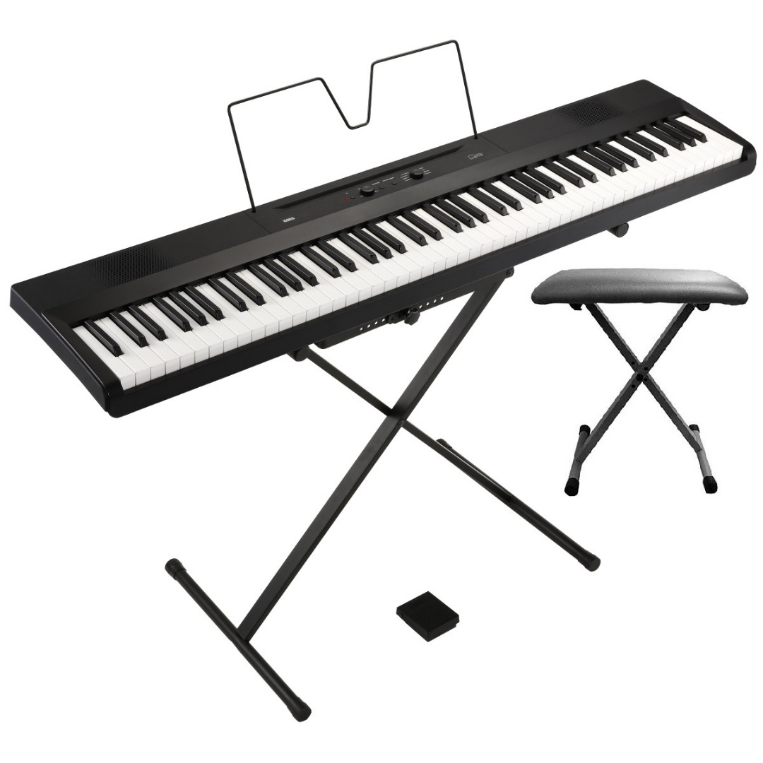 SDP-1 Portable Digital Piano by Gear4music + Stand and Headphones