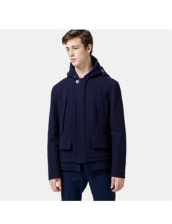 LACOSTE 拉科斯特 羊毛大衣 海藍走秀款 歐碼48