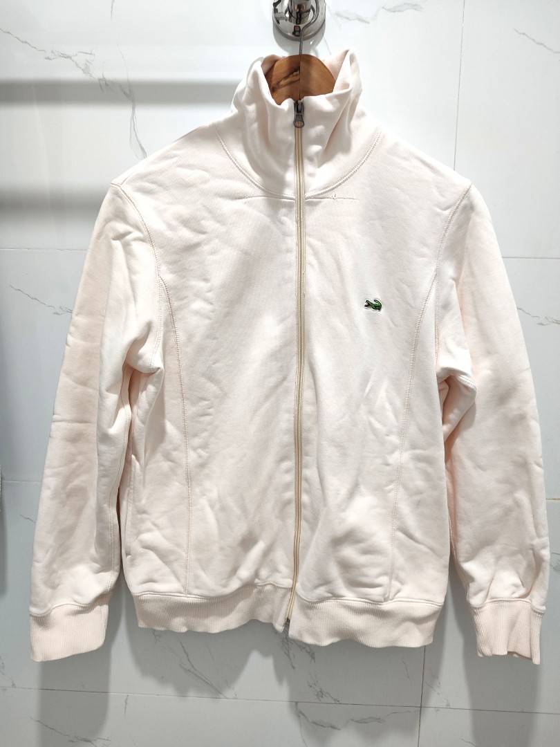 LACOSTE CREAM JACKET, Women's Fashion, Coats, Jackets and Outerwear on ...