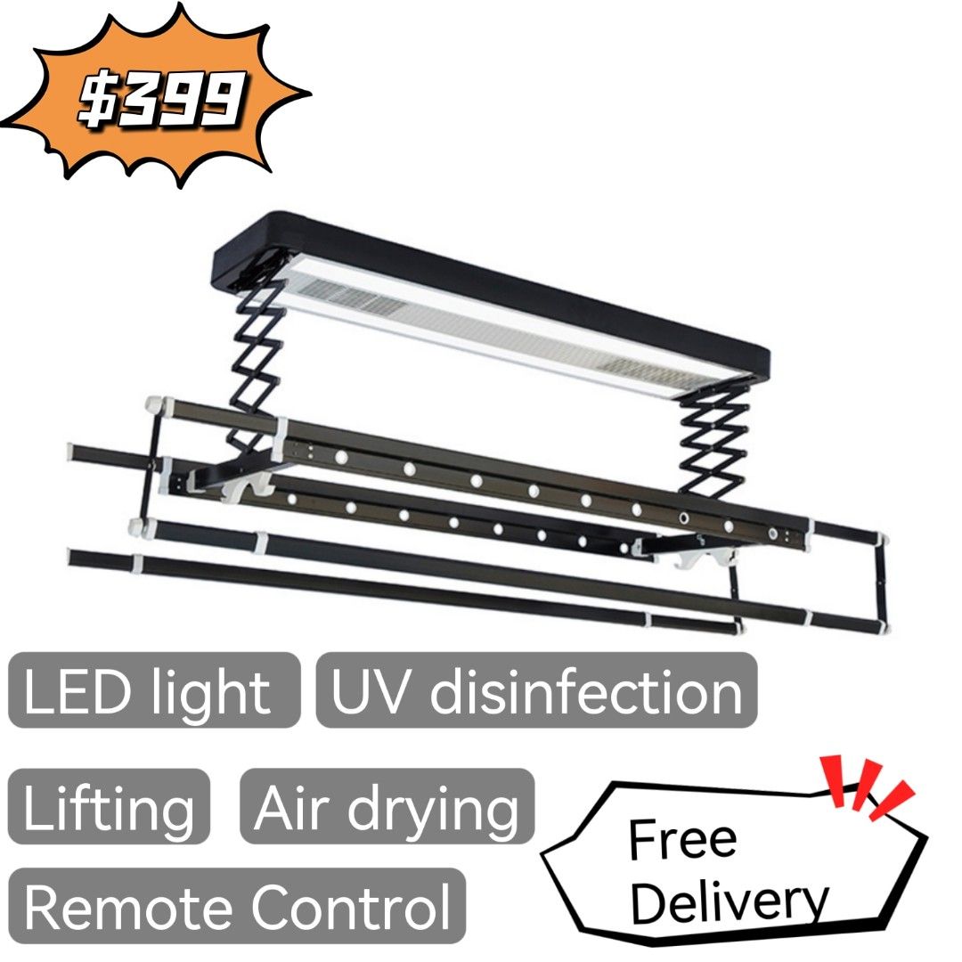 (instock ) Laundry rack system /Long strip light, Furniture & Home