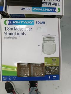 Light way Solar 1.8m Mason Jar String Lights