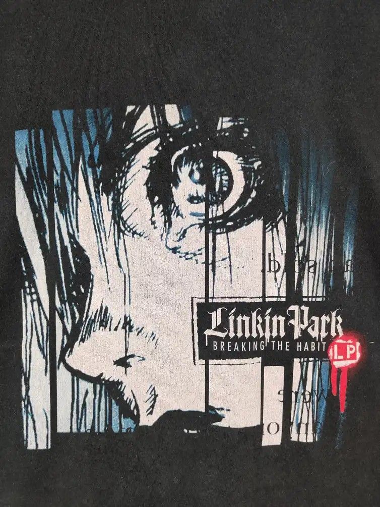Linkin Park Breaking The Habit Black Faded T-shirt #S681