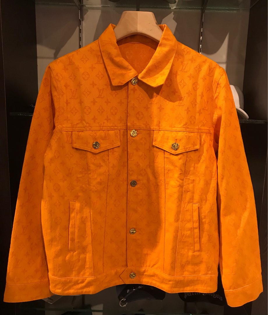 Louis Vuitton Yellow denim Jacket, Luxury, Apparel on Carousell