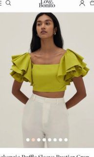 Love Bonito Mckenzie Ruffle Sleeve Bustier CropTop