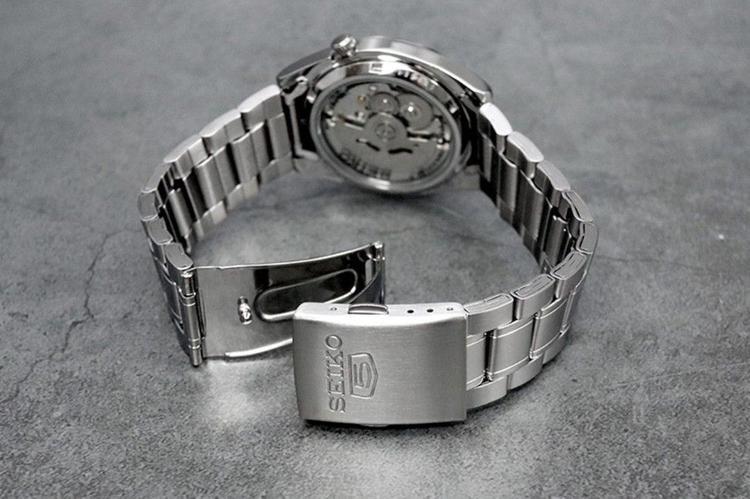 Lowest Price Seiko 5 SNKL55 Men s Unisex Automatic Black Dial Stainless Steel Watch snkl55 snkl55k snkl55k1 Birthday gift birthday seiko BRAND NEW