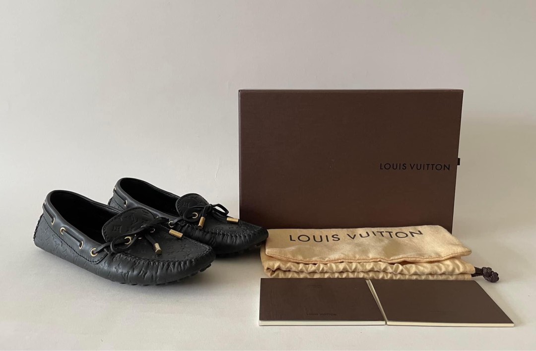 LV GLORIA LOAFER BLACK EMPREINTE, Luxury, Sneakers & Footwear on Carousell