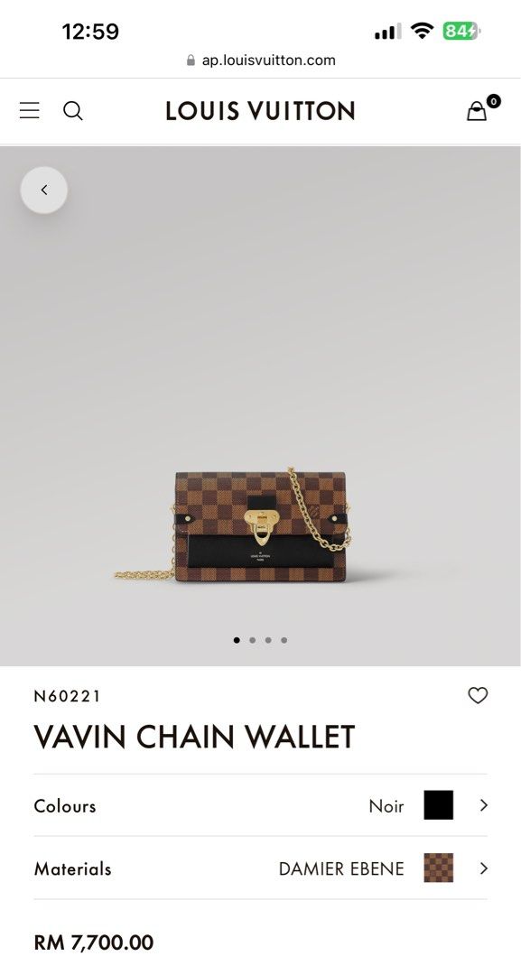 LV VAVIN WOC Chain wallet inclined straddle bag N60221