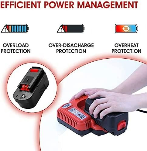 Electric Power Tool Battery Replaces Black & Decker HPB18, A1718, A18,  244760-00 - 2000 mAh, 18 V, Li-ion