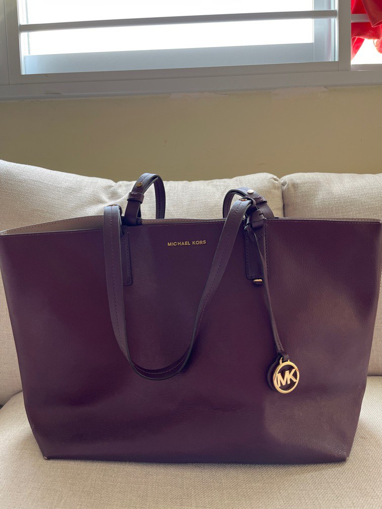 Hamilton leather tote Michael Kors Burgundy in Leather  32623474