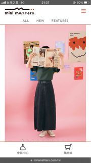 mini matters 黑色牛仔長裙 S
