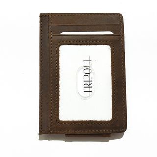 Minimalist Wallet - Genuine Leather - Money Clip - Card Holder