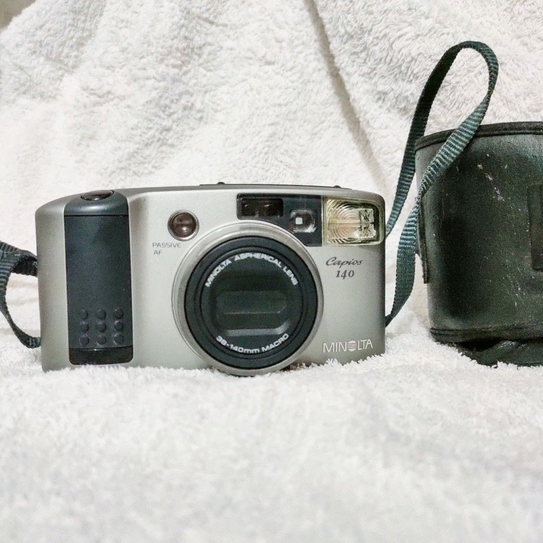 Minolta Capios 140 with issues (Category: Cameras) located in Makati City. Submitted by zsengg (Listing ID 1213686410, Image 1). Description: Condition: - Needs to be repaired (cam turns on for few seconds but turns off after) - Clear lens free from dust, fog, and fungus - Clear viewfinder - Automatic load and auto rewind are working Inclusions: Date stamp battery Pouch Strap Camera Note: Price is negotiable.