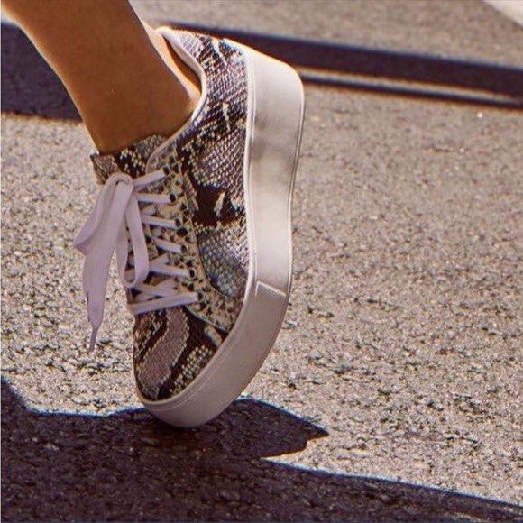 Snakeskin 2024 platform sneakers