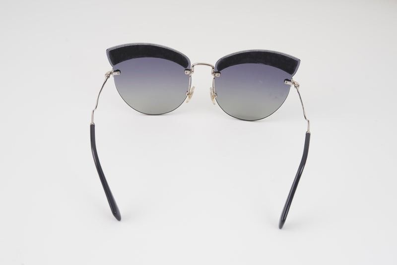Miu Miu Noir Gradient with Glitter Cat Eye Sunglasses Women s